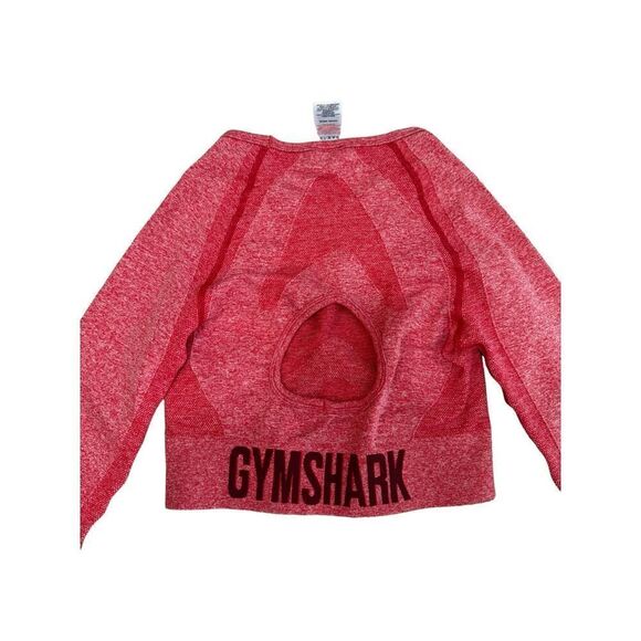 Gymshark Flex Long Sleeve Crop Top In Red Size Medium - Picture 6 of 8